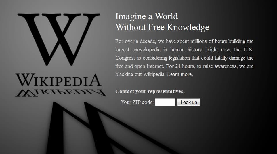Wikipedia Blackout