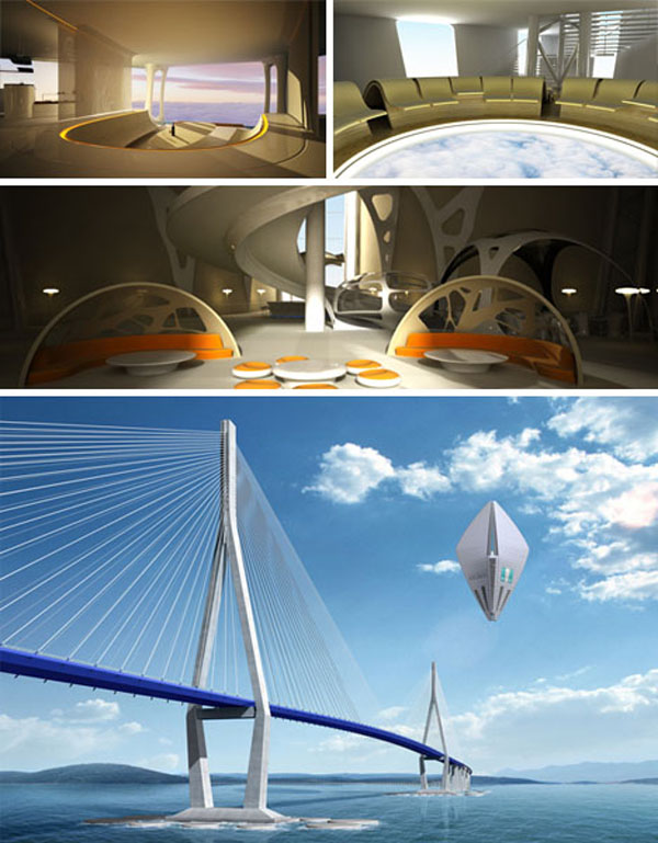 airship futuristic interior design