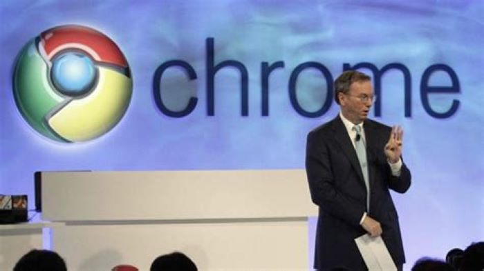 Eric Schmidt, CEO of small, obscure search company 'Google' (man, that name is...