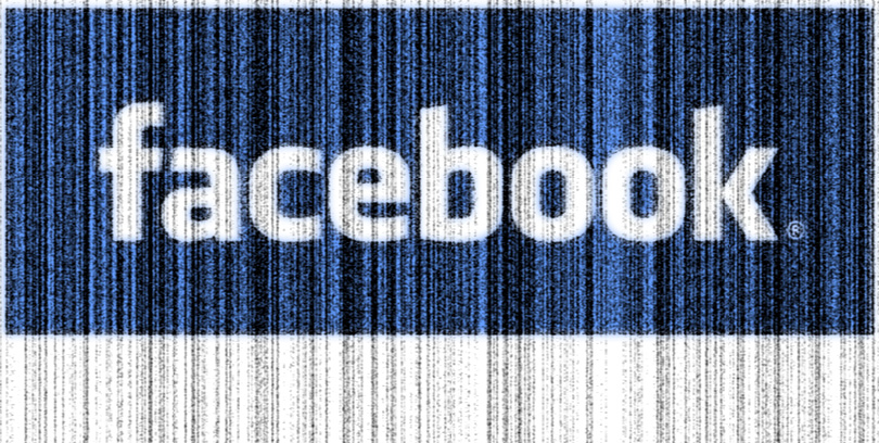 Facebook Logo Crumble