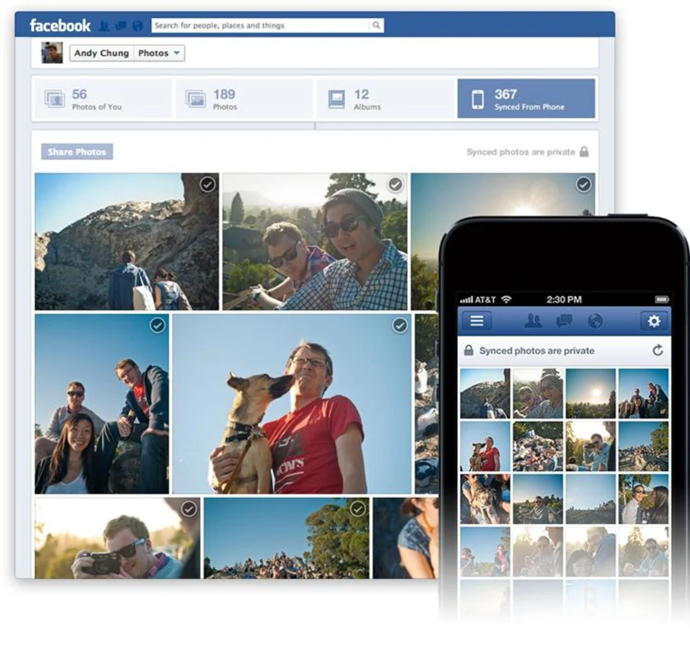 Photo syncing on Facebook