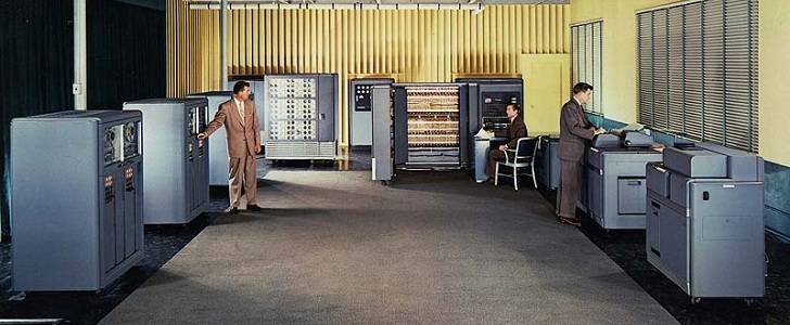 The 705 Electronic Data Processing Machine from 1954 was surprisingly fast