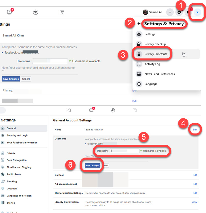 Replacing a Facebook Page Step 2