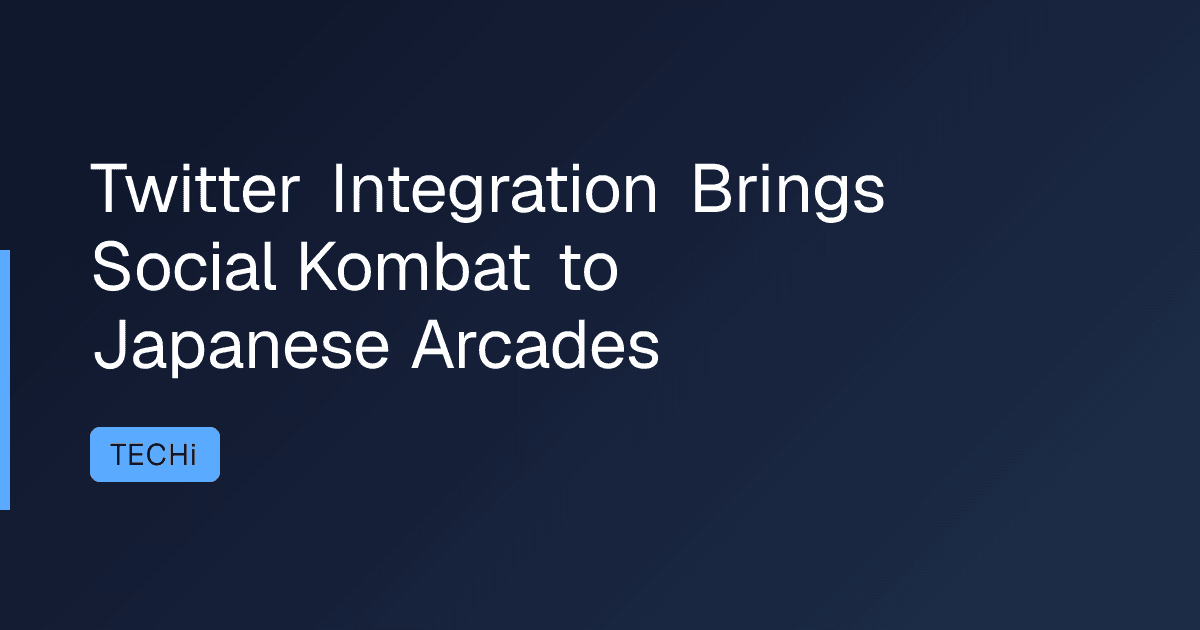 Twitter Integration Brings Social Kombat to Japanese Arcades