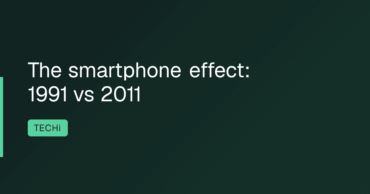 The smartphone effect: 1991 vs 2011
