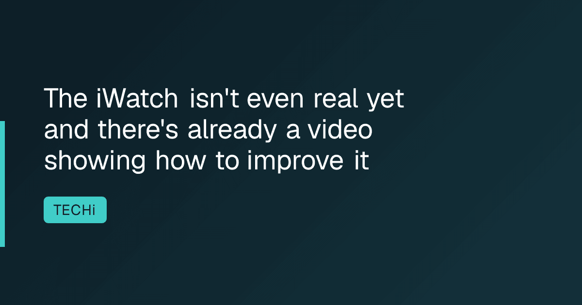 The iWatch isn't even real yet and there's already a video showing how to improve it