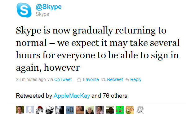 It appears that Skype crushed itself under its own weight today with reports of up to 20 million users unable to sign in to the VoIP/Text/Video/Audio chat…