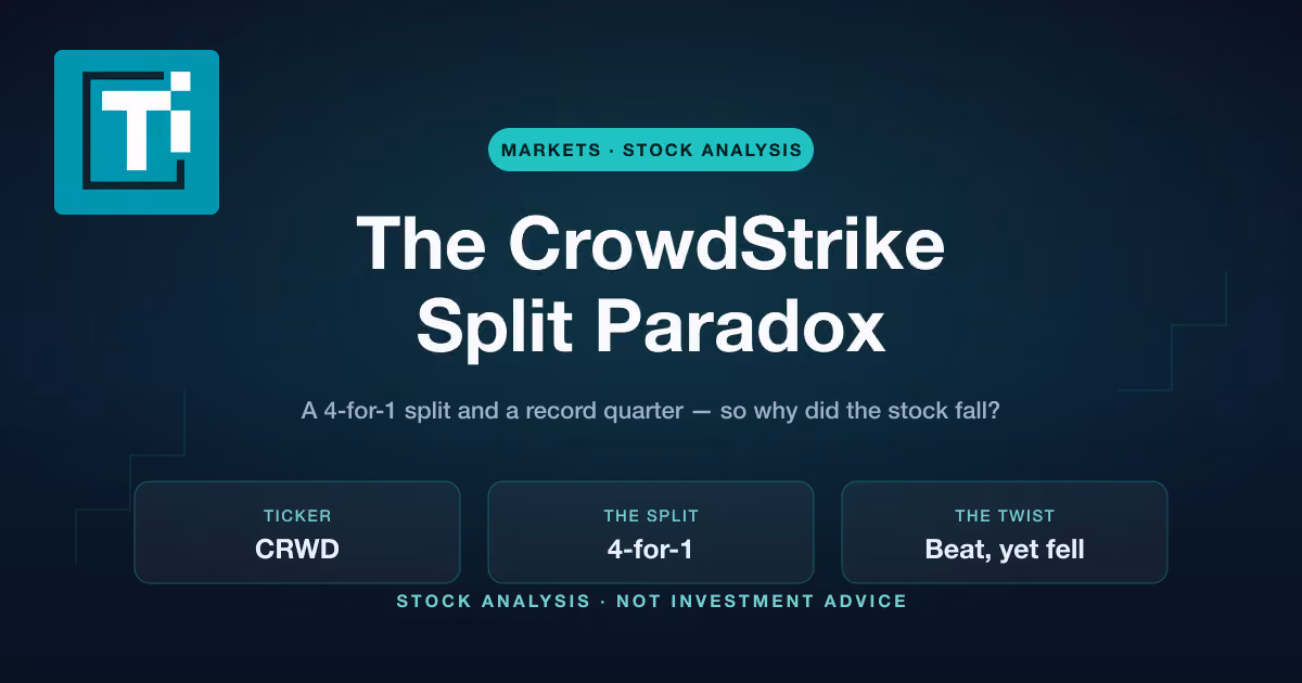 CrowdStrike's 4-for-1 Stock Split and Its Post-Earnings Slide