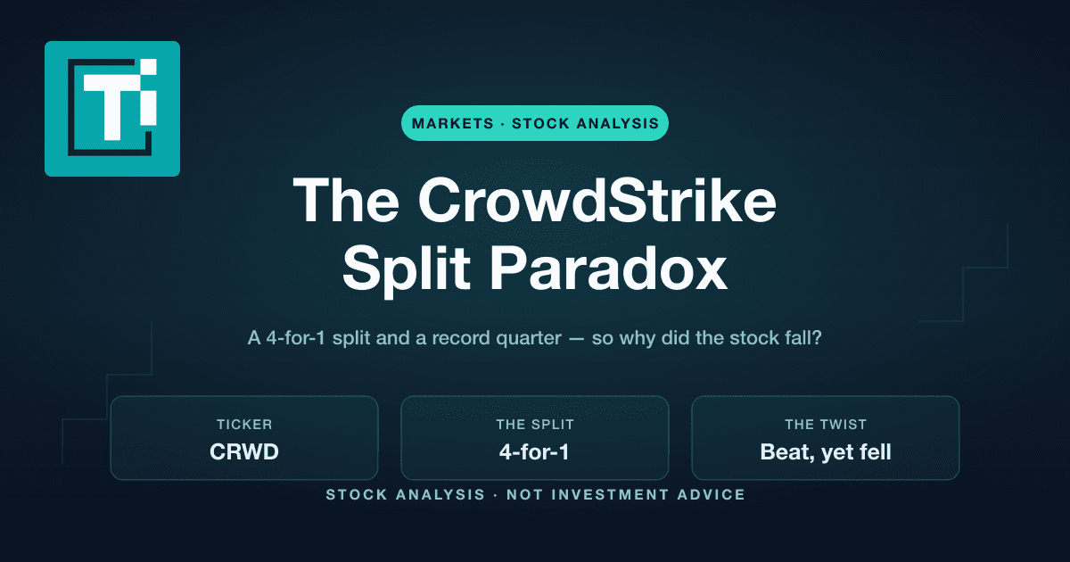 CrowdStrike's 4-for-1 Stock Split and Its Post-Earnings Slide