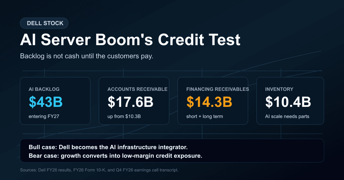Dell Stock’s Hidden AI Risk: The Server Boom Is Becoming a Credit Business
