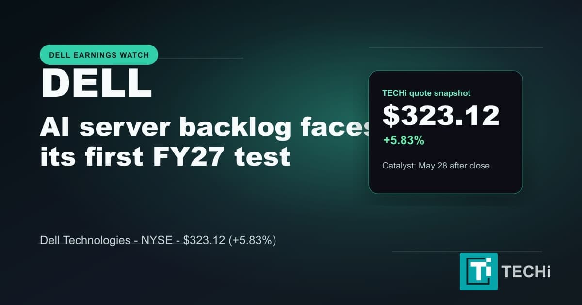 Dell earnings tonight: AI server backlog is the whole DELL story