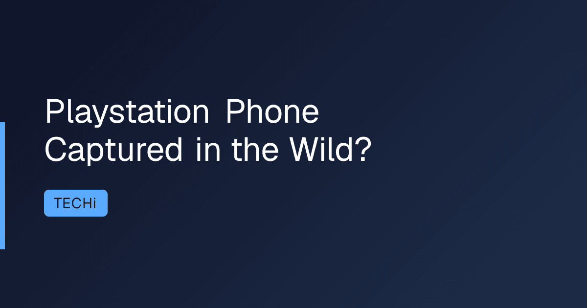 Playstation Phone Captured in the Wild?