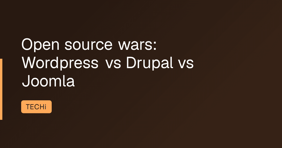 Open source wars: Wordpress vs Drupal vs Joomla