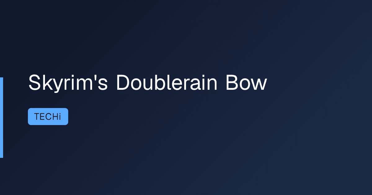 Skyrim's Doublerain Bow