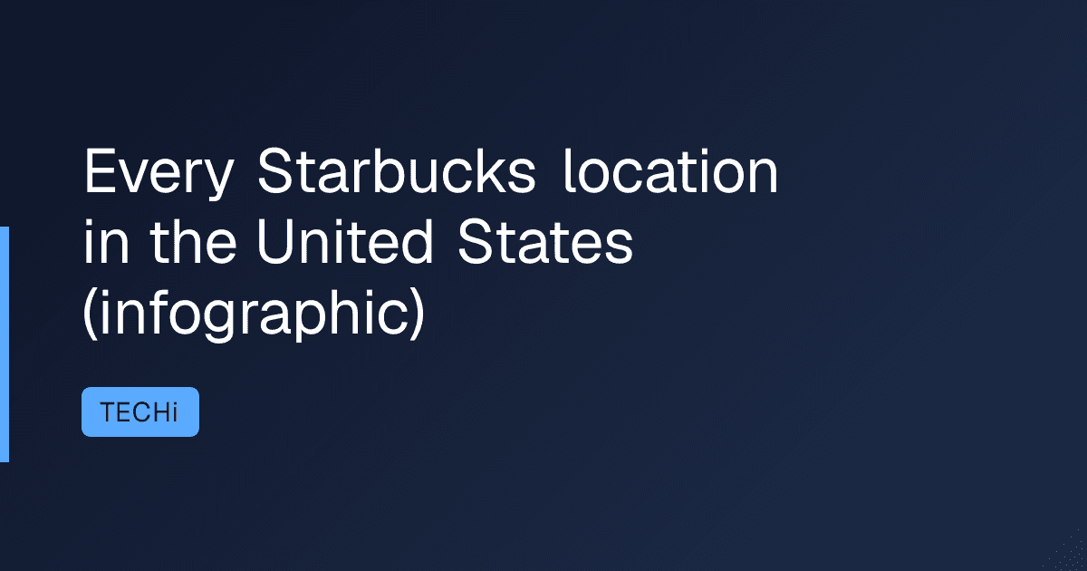 Every Starbucks location in the United States (infographic)