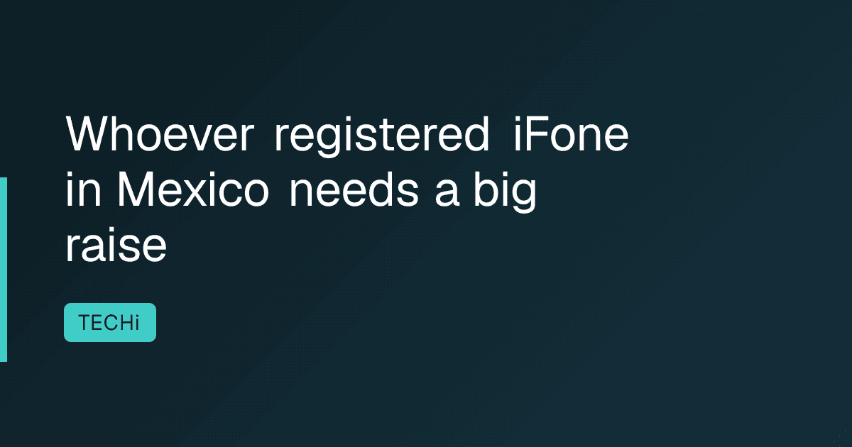 Whoever registered iFone in Mexico needs a big raise
