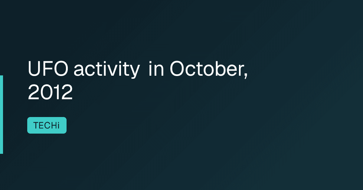 UFO activity in October, 2012