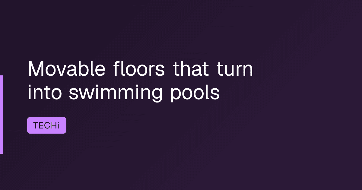 Movable floors that turn into swimming pools