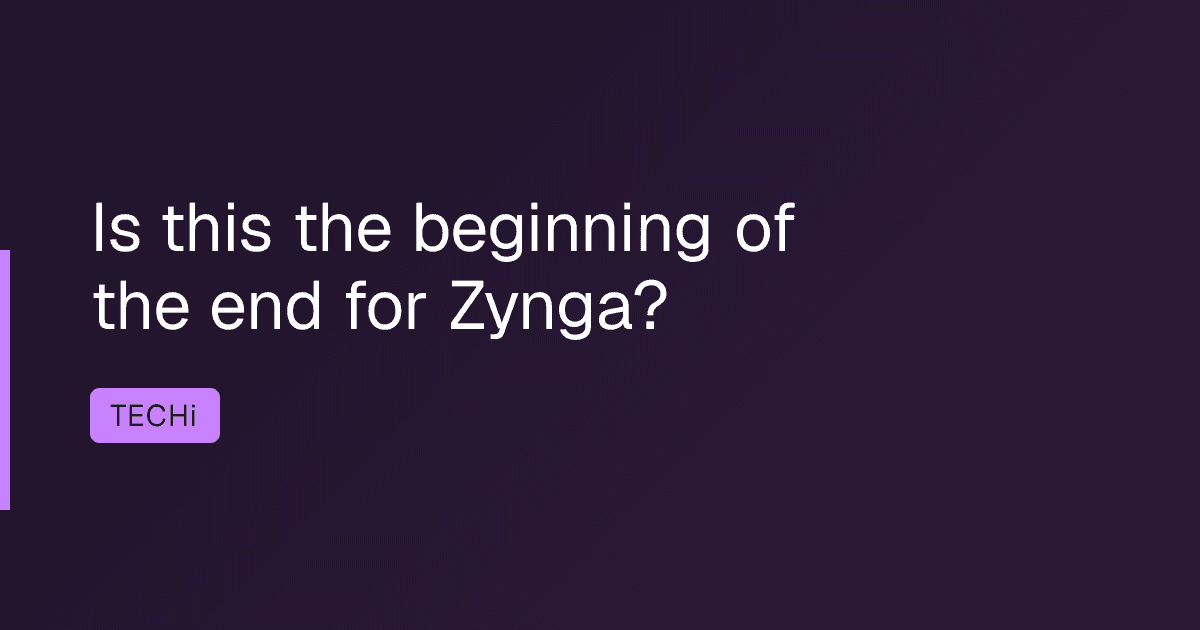 Is this the beginning of the end for Zynga?