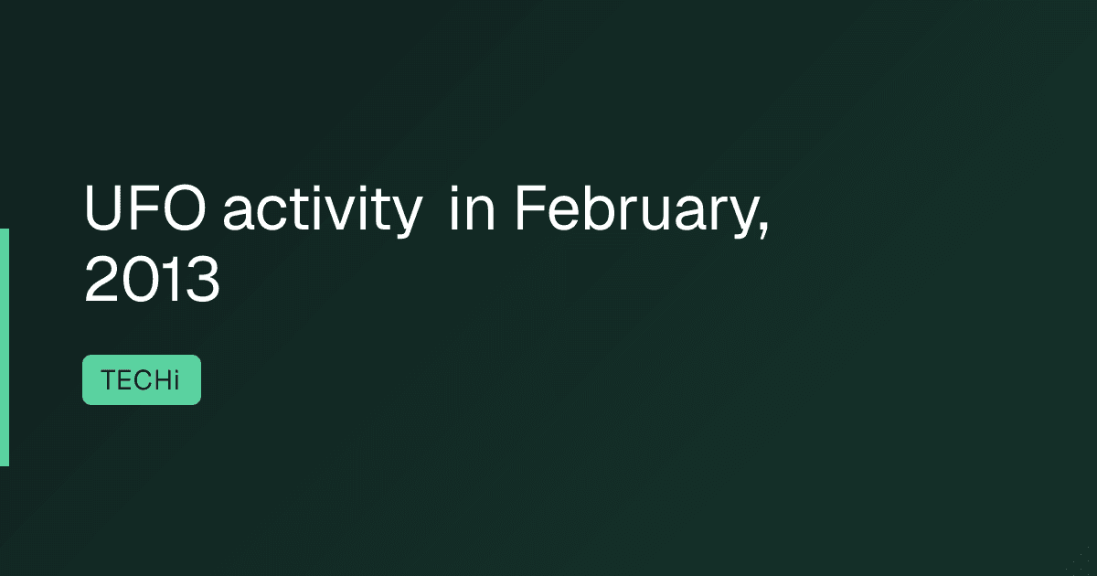 UFO activity in February, 2013