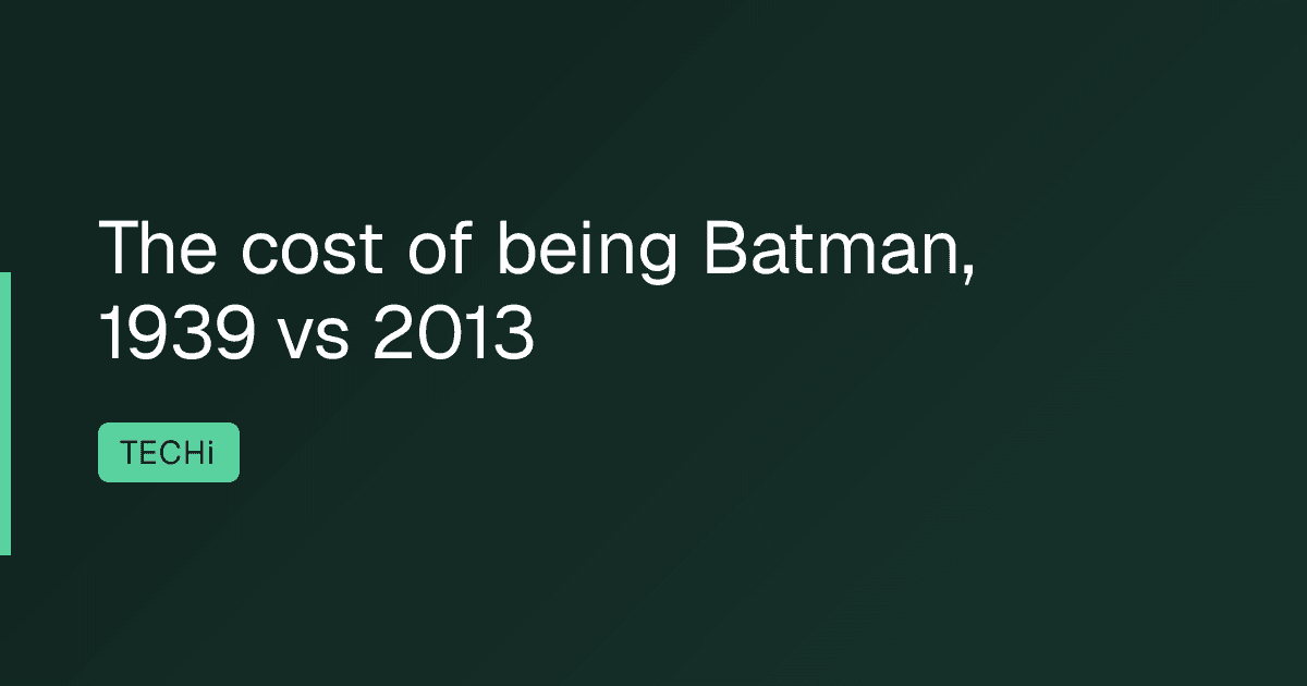 The cost of being Batman, 1939 vs 2013