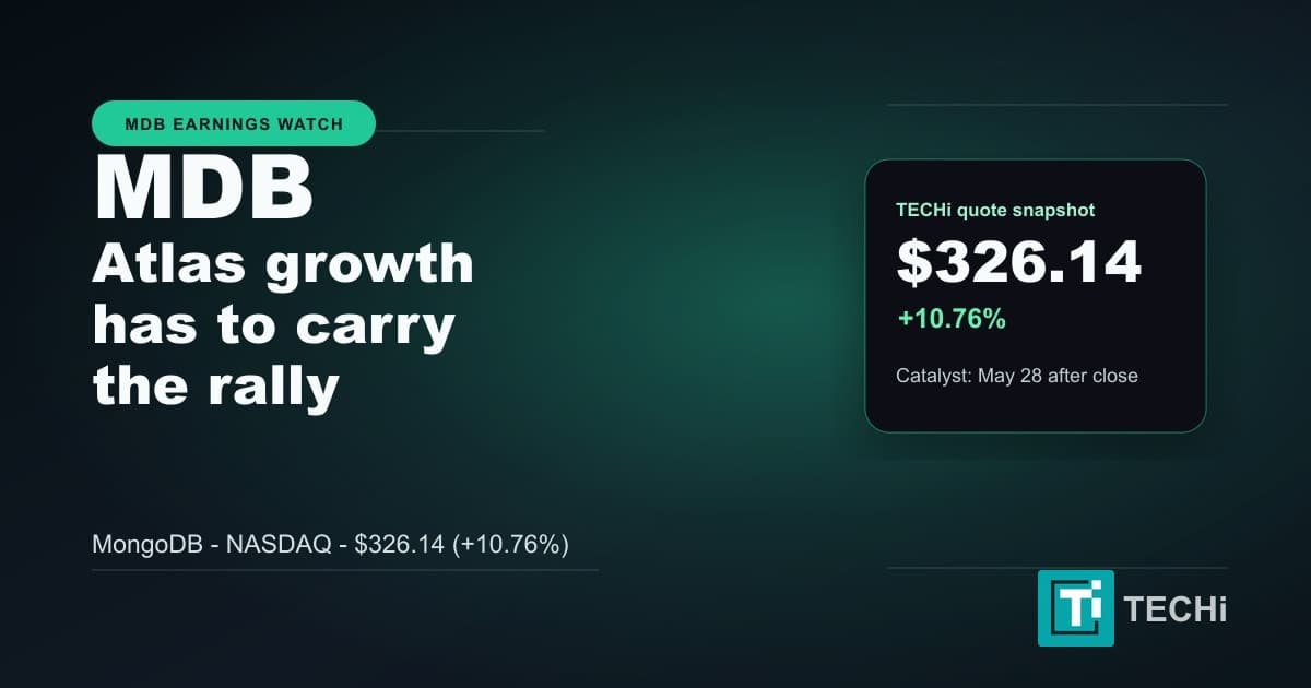 MongoDB earnings tonight: Atlas has to justify MDB's rally