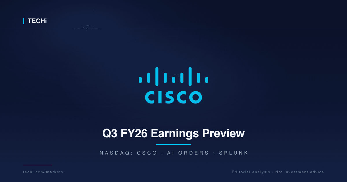 Cisco (CSCO) Q3 FY26 Earnings Preview: The May 13 AI Test