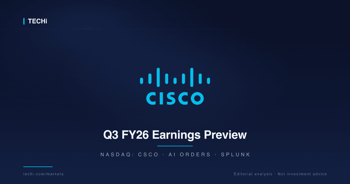 Cisco (CSCO) Q3 FY26 Earnings Preview: The May 13 AI Test