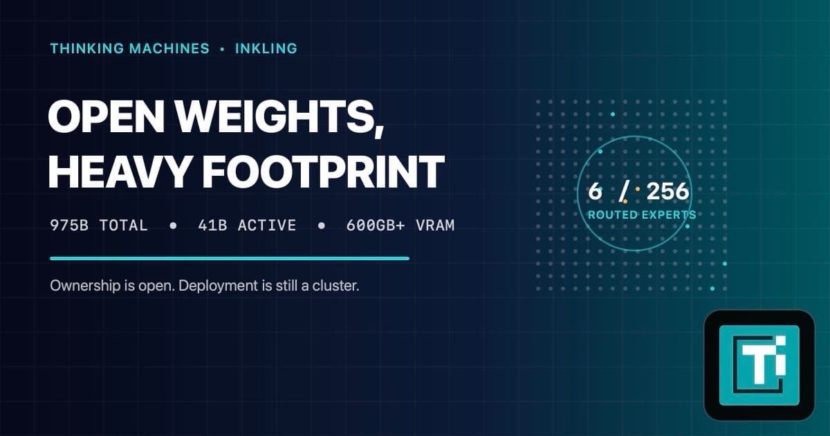 Inkling’s Open Weights Still Need a Data Center