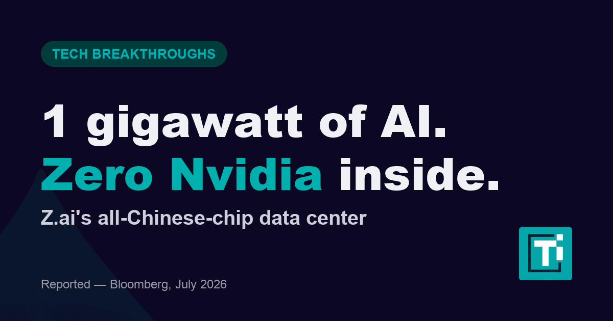 Z.ai built a gigawatt of AI compute with no Nvidia inside