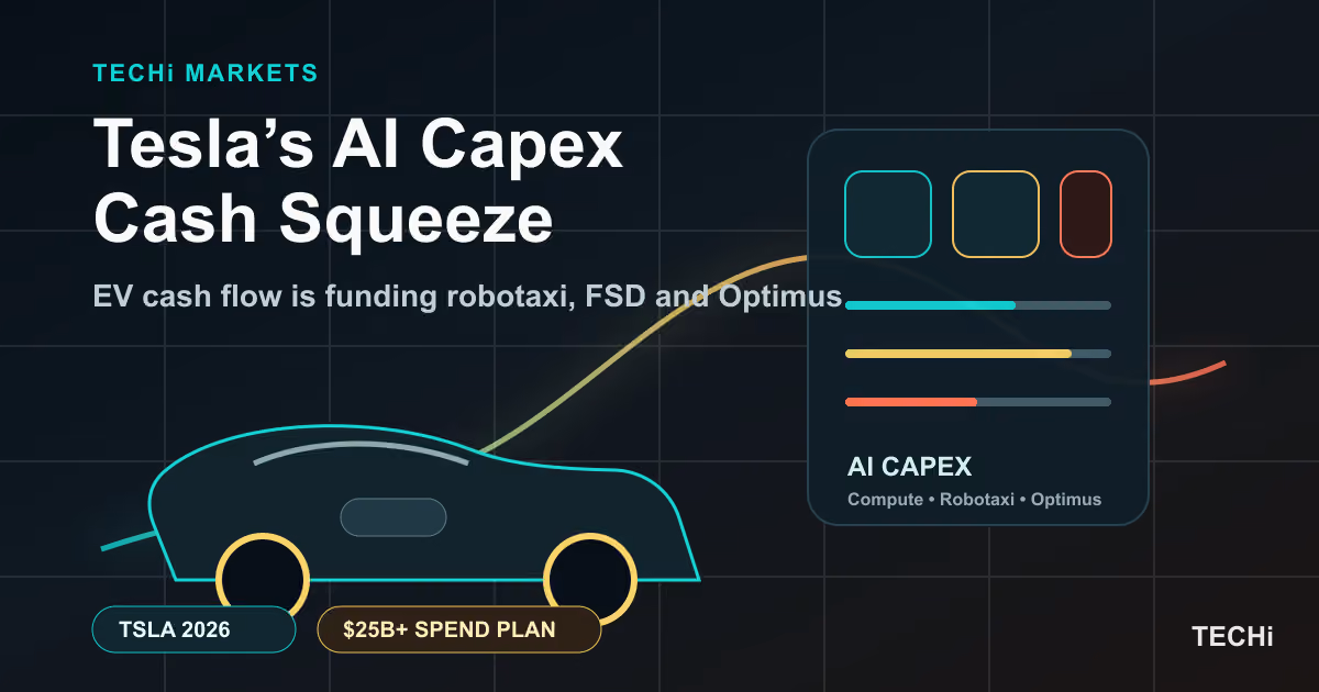 Tesla's Real 2026 Problem: AI Capex Eats the EV Cash Machine