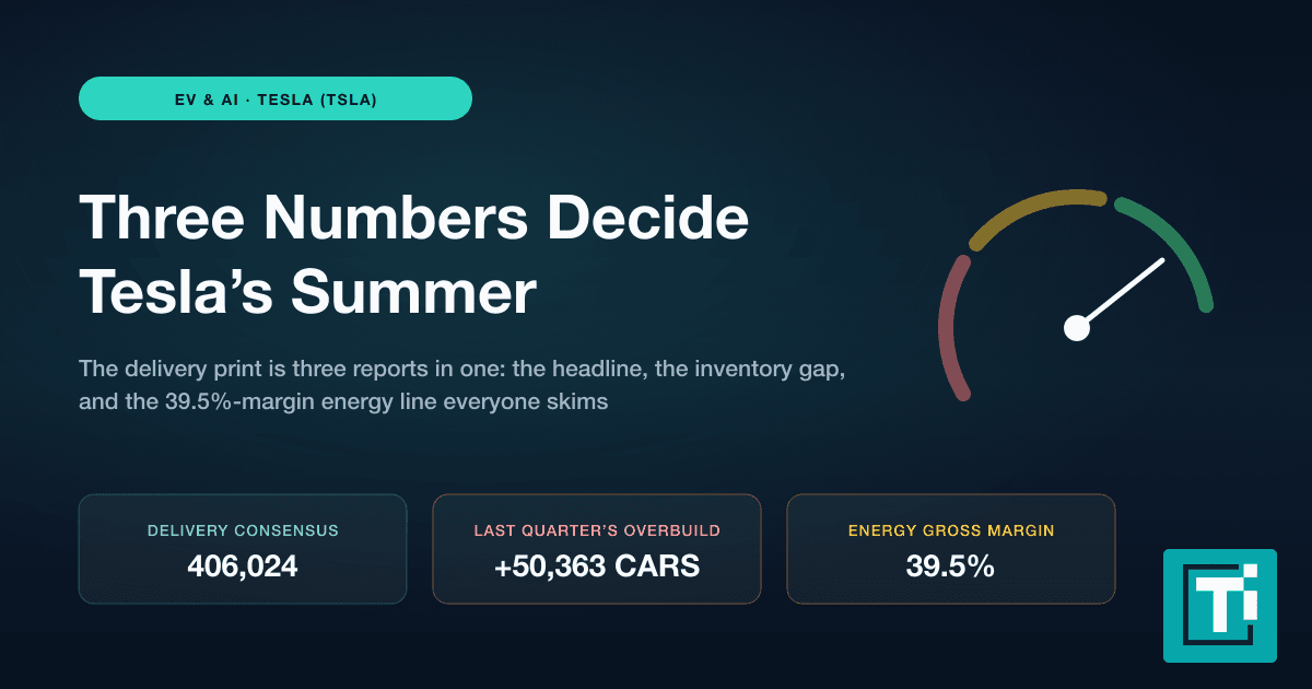 Tesla Deliveries Today: Three Numbers That Will Move Tesla Stock