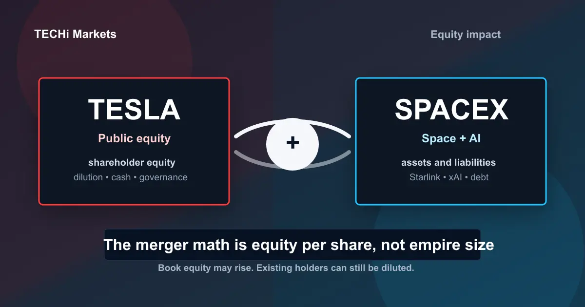 What a Tesla-SpaceX Merger Would Do to TSLA Shareholder Equity