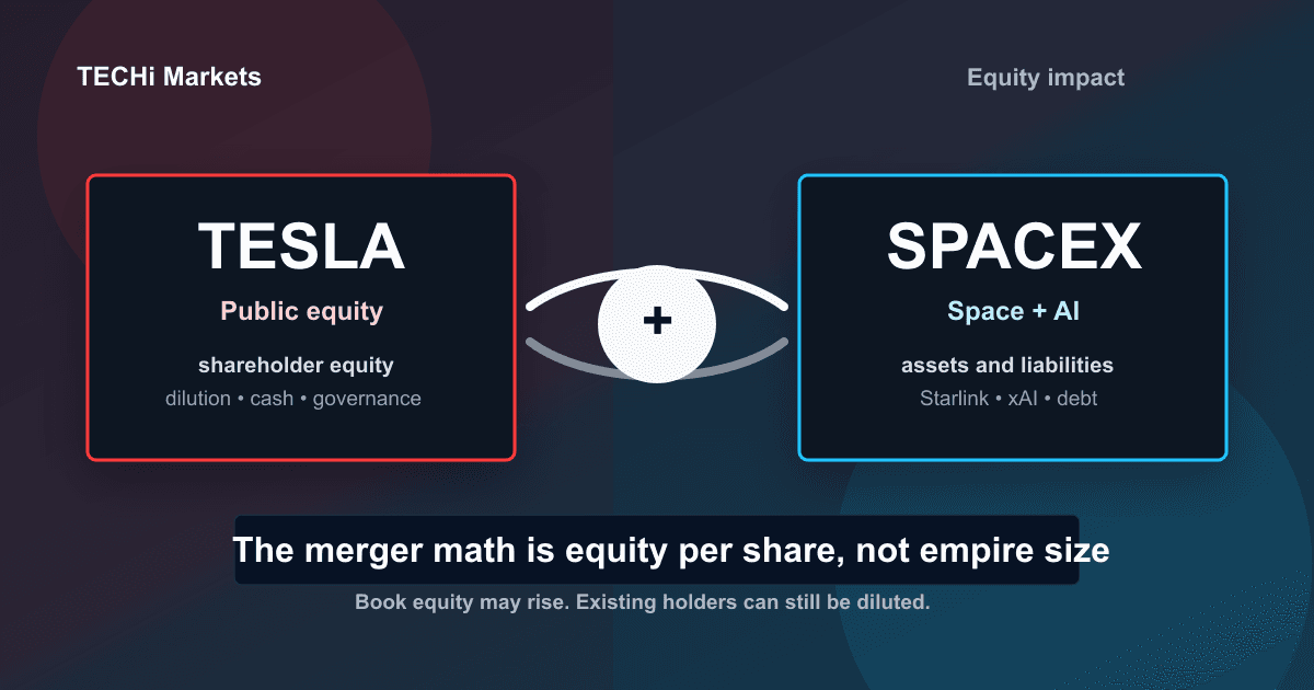 What a Tesla-SpaceX Merger Would Do to TSLA Shareholder Equity