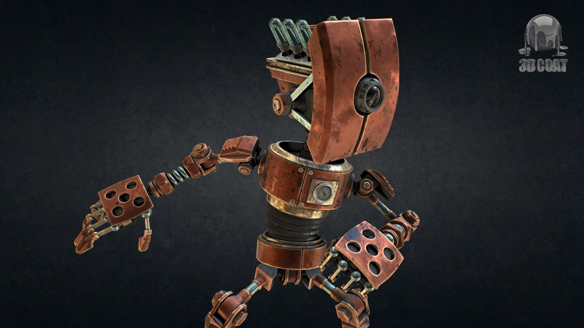 Even More 3D Steampunk Robot Magnets