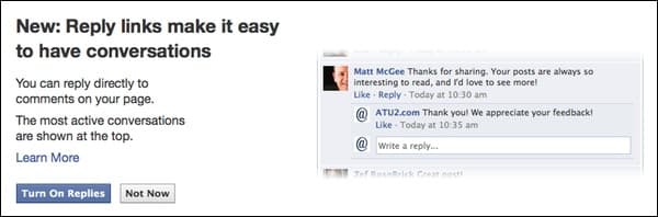 Allow Replies on Facebook Comments