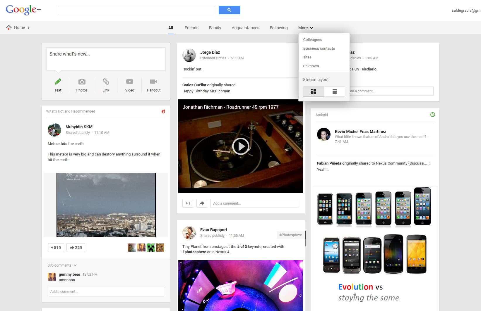 New Google Plus Layout