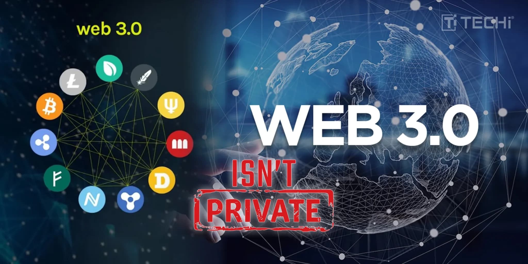 Why Web3 Isn’t Truly Private: The Privacy Challenges of a Decentralized InternetWeb3 promises privacy and user control, but is it really private? This image highlights the privacy issues in Web3 and the challenges of ach