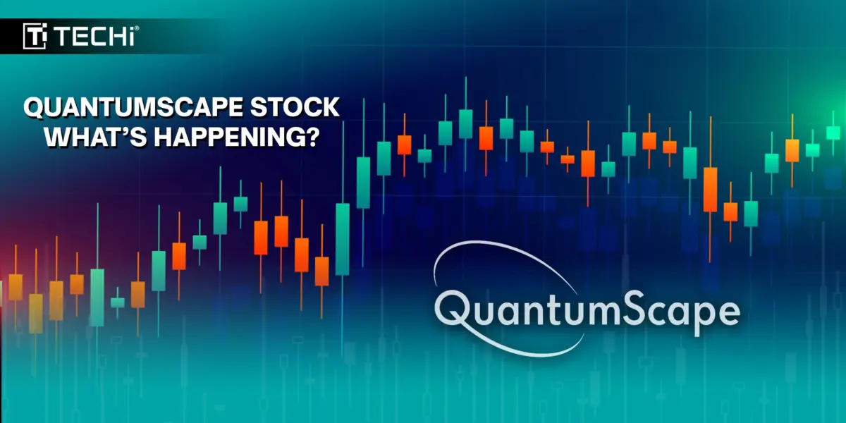 QuantumScape stock analysis with candlestick chart and market data