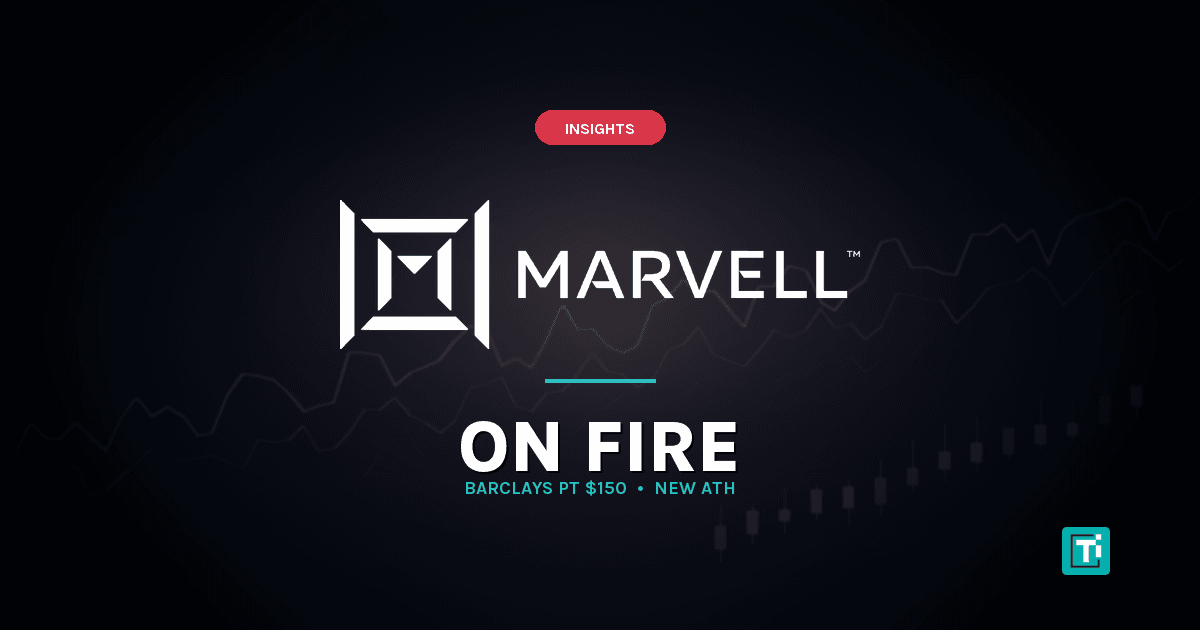 Marvell Technology stock Barclays upgrade AI optics new all-time high