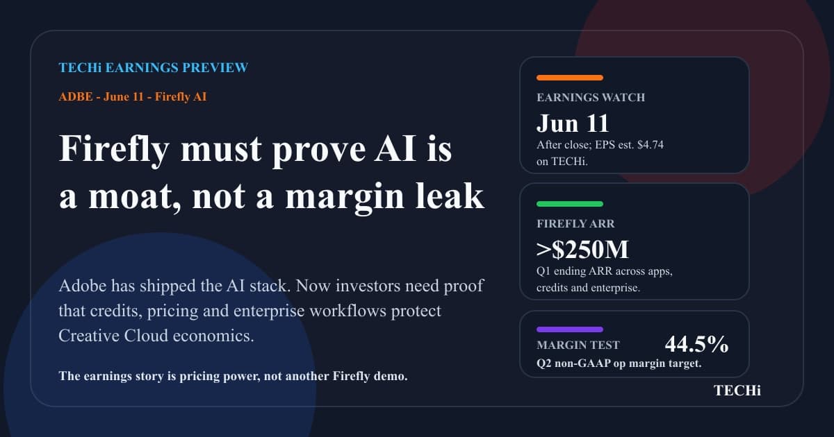 Adobe earnings preview: Firefly must prove AI is a moat, not a margin leak