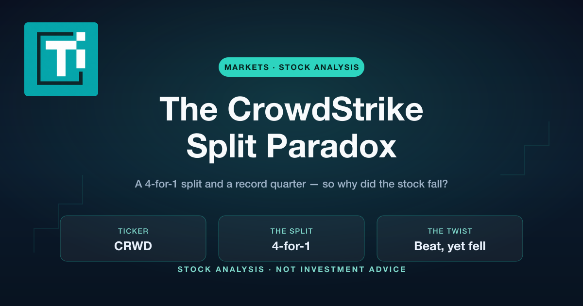 CrowdStrike's 4-for-1 Stock Split and Its Post-Earnings Slide