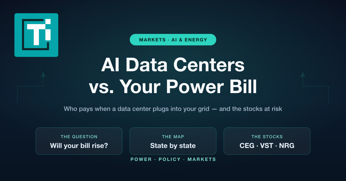Do Data Centers Raise Your Electricity Bill? The State-by-State AI Power Fight — and the Utility Stocks Caught in It