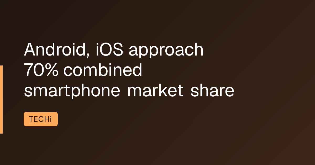 Android, iOS approach 70% combined smartphone market share