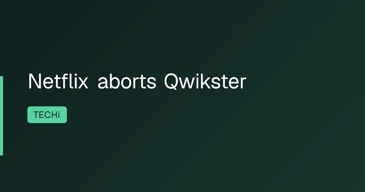 Netflix aborts Qwikster