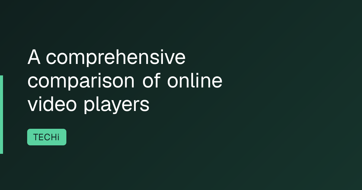 A comprehensive comparison of online video players