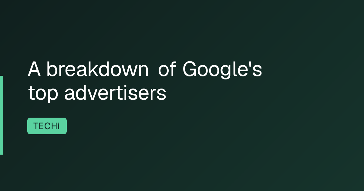 A breakdown of Google's top advertisers