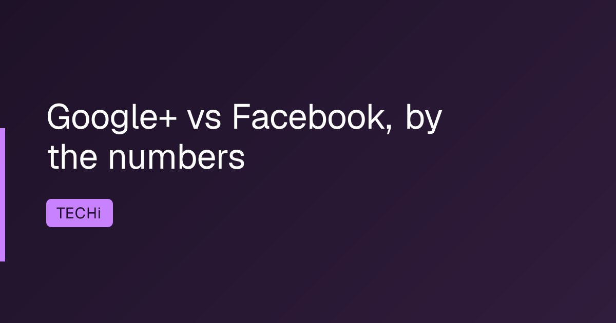 Google+ vs Facebook, by the numbers
