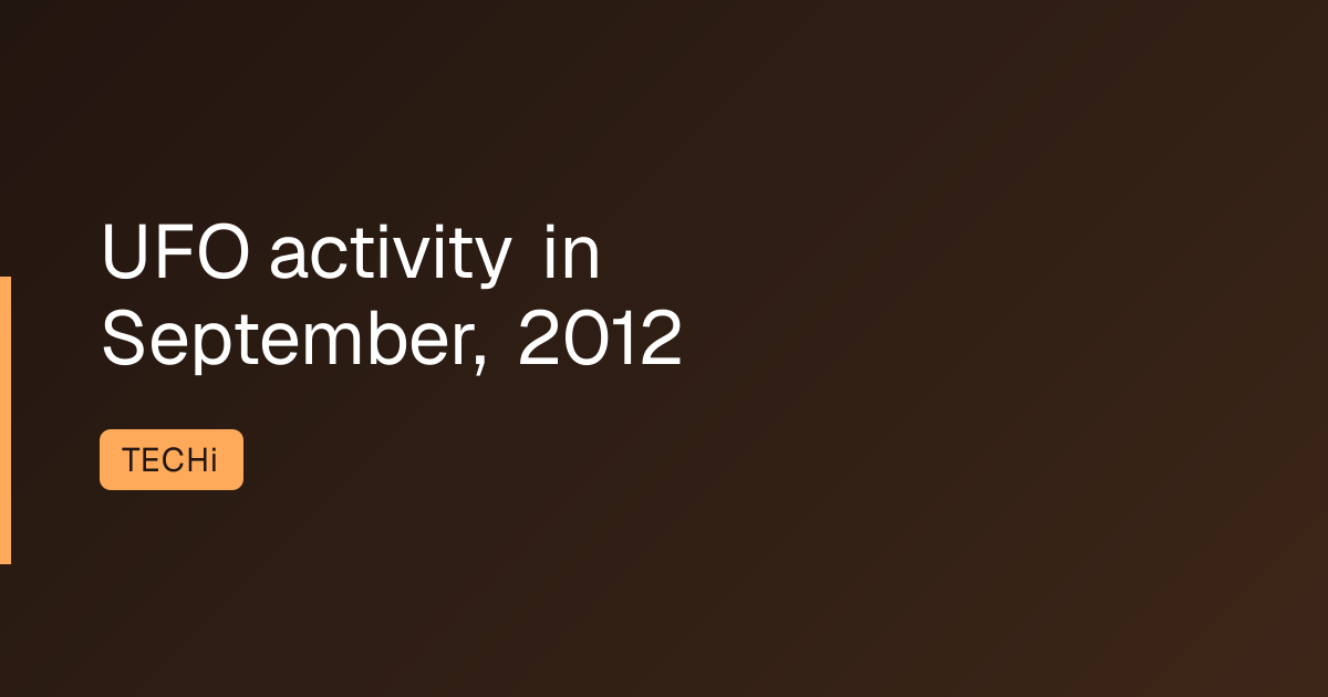UFO activity in September, 2012