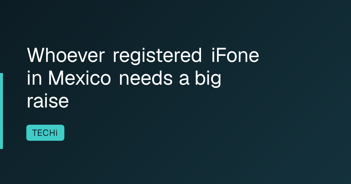 Whoever registered iFone in Mexico needs a big raise